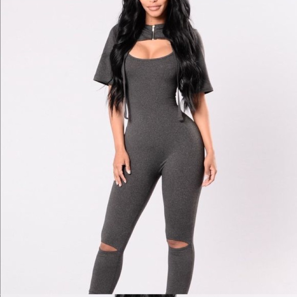 Fashion Nova Hooded Jumpsuit